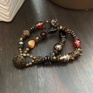 Beaded Bracelet Double Strand NWOT
